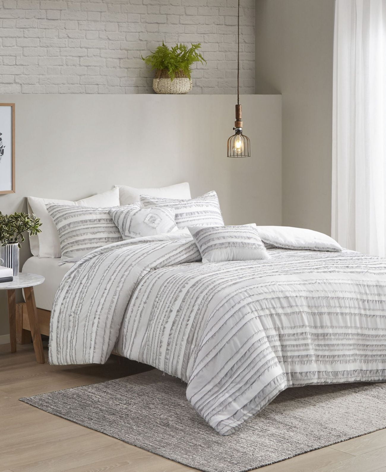 Urban Habitat Avery Full/Queen Cotton Clip Jacquard Duvet Cover Set