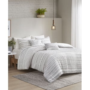 Urban Habitat Avery Full/Queen Clip en coton Jacquard Couvercle ensemble