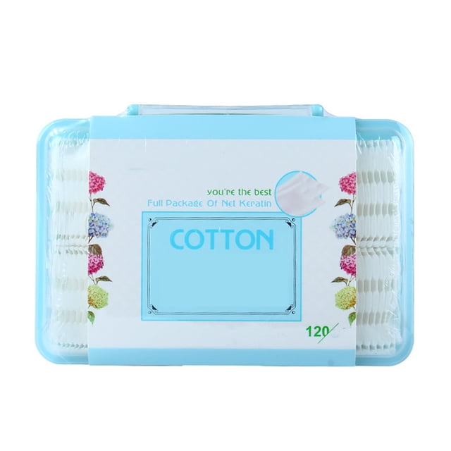 120 Sheets Cotton Square Exfoliating Cotton Pad Facial Wipe for Makeup Removing