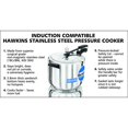 thumbnail image 3 of Silver Pressure Cooker 10 Liters, Stainless Steel Inner Lid Cooker, Induction Cooker - For 10 To 14 Persons, 3 of 4