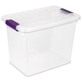 thumbnail image 1 of Sterilite 27 Qt ClearView Latch Storage Stackable Bin with Latching Lid, 18 Pack, 1 of 7