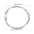 thumbnail image 2 of Unique Bargains 2.07' Dia. Detachable Binder Rings Index Snap Metal Clips, Silver Tone 20 Pack, 2 of 5