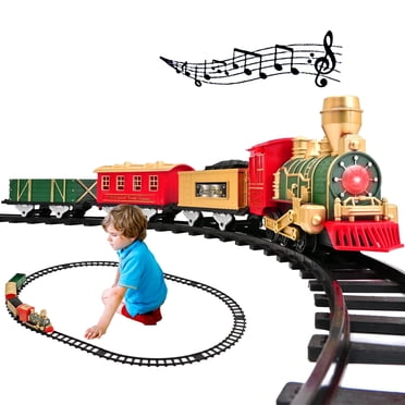Train Set Toys- Electric Train Toy for Boys W/ Lights & Sound, Railway, Locomotive