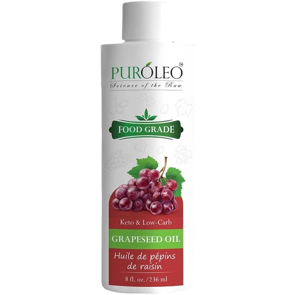 PUROLEO Grapeseed Oil Food Grade 8 Fl Oz/236 ML (Packed in Canada)
