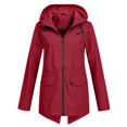 thumbnail image 1 of Veste Décontractée pour Femme, Unie, Extérieure, Grande Taille, à Capuche, Coupe-Vent, Ample, 1 of 4