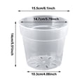 thumbnail image 3 of KER Transparent Nursery Flowerpot 5 Packs 5/6/7 Inch Transparent Flowerpot Suitable For Indoor And Outdoor Universal Flowerpot, 3 of 7