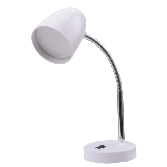 Mainstays LED Desk Lamp, White Plastic