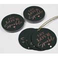 thumbnail image 4 of Inkdotpot Pack Of 100 Real Rose Gold Foil Paper Tags Let Love Sparkle Wedding Favor Hang Tags, 4 of 6