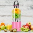 thumbnail image 5 of 500ML Electric Juicer Cup Portable Vegetables Fruit Juice Maker Automatic Tool USB Rechargeable Smoothie Blender Mixer BottlePink 500ML, 5 of 5