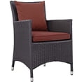 thumbnail image 1 of Pemberly Row Chaise de Salle à Manger de Patio, Espresso et Beige (Ensemble de 2), 1 of 3