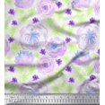 thumbnail image 1 of Soimoi Green Poly Georgette Fabric Floral Printed Craft Fabric by The Yard 42 Inch Wide, 1 of 3