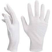 White cotton gloves, 14 pairs of cotton gloves, care protective gloves, white fabric gloves, comfortable and breathable work gloves for skin care, jewellery examination, daily work