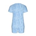 thumbnail image 4 of Birdeem Ensemble 2 Pcs pour Femmes, Col en V, Manches Courtes, Pyjama d'Intérieur Confortable, Ensemble de Sport, 4 of 4
