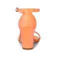 thumbnail image 2 of BLISSFUL STEP Women's Solid Color Glitter Ankle Strap Chunky Heels Sandals, 2 of 7