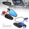thumbnail image 2 of 1 Paire de Rétroviseurs de Guidon de Moto 22mm Remplacement Rétro Guidon Vue Latérale Accessoires Modifiés, 2 of 7