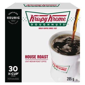 Krispy Kreme House Pochettes de café à griller K, 30 Pods pour les cafetières Keurig