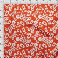 thumbnail image 3 of oneOone Cotton Poplin Orange Fabric Joker & Poker Text Craft Projects Decor Fabric Printed By The Yard 56 Inch Wide, 3 of 4