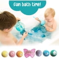 thumbnail image 3 of KIDS BATH BOMBS WITH A SURPRISE TOY INSIDE & BUTTERFLY SOAP ON THE ROPE Colored XL Bath Bombs, 3 of 9