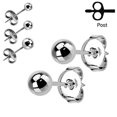 thumbnail image 1 of Surgical Steel Stud Earrings Butterfly Closure Post Set Of 2, 1 of 3