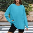 thumbnail image 2 of Diufon Oversized Sweatshirt for Women Long Sleeve Crewneck Loose Pullover Tops Solid Color Fall Fashion Clothes, 2 of 6