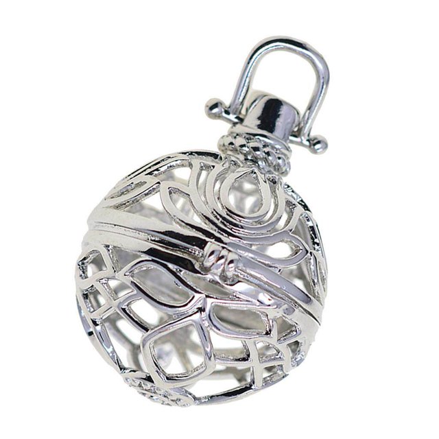 pitrice Perles Cage Charmes Médaillon Pendentif Paramètres pour Collier de Bricolage Lotus