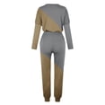 thumbnail image 4 of CHOK Womens Sport Set Long Sleeve Patchwork Color with Loose Cozy Petite Sweatpant Trendy Fall Winter Suits (X-Large  Pink), 4 of 5