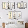 thumbnail image 4 of Designart "Vintage Illustration Geometric Tree of Wisdom II" Modern Geometric Framed Wall Art Set Of 3 - Blue Abstract Frame Gallery Set For Office Decor, 4 of 6