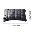 thumbnail image 3 of Velvet Twirl Pillow with Breathable All-Cotton Cover, Premium Support Pillow Core Washable Design, Hypoallergenic Bed Pillow for Side Back Sleepers Multiple Colors Heights, Black, 3 of 6