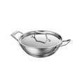 thumbnail image 1 of Tramontina Utsava Tri-Ply Clad Stainless Steel Covered Kadai, 1 of 9