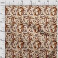 thumbnail image 3 of oneOone Silk Tabby Light Brown Fabric Abstract Sewing Material Print Fabric By The Yard 42 Inch Wide, 3 of 4