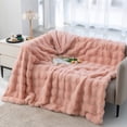 thumbnail image 4 of JUNWELL Shaggy Faux Fur Weighted  15 lbs for Adult  Soft Luxury Fuzzy Long Fur Heavy  Throw for Twin/Full Size Bed and Couch - 48”×72”  Cream White, 4 of 6