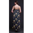 thumbnail image 4 of Bimba Robe Maxi à Bretelles Spaghetti Sans Manches pour Femmes en Rayonne Imprimée d'Oiseaux, Coupe Évasée, Cami - Medium, 4 of 5