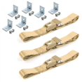 thumbnail image 1 of Ford Falcon 1966-1970 Standard 2 Point Tan Lap Bench Seat Belt Kit with Bracketry - 3 Belts, 1 of 1