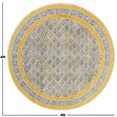 thumbnail image 5 of Casavani Custom Handwoven Cotton Round Bedroom Rug, Yellow 8x8 feet, 5 of 5