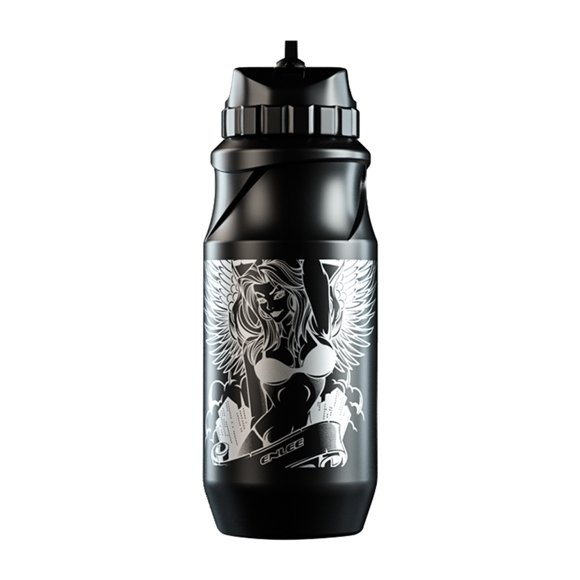 ENLEE Bouteille d'Eau de Cyclisme Noire pour Femmes - Bouteille de Sport Légère 650ml pour Randonnée, Gym, Yoga et Activités Extérieures
