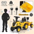 thumbnail image 3 of Costway Kids Ride on Tractor Licensed Caterpillar Foot to Floor Sliding Car with Shovel, 3 of 10