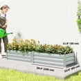 thumbnail image 3 of Outsunny Raised Garden Beds Set of 2, Galvanized Planter Box, Silver, 3 of 10
