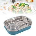 thumbnail image 1 of Lunch Box,Portable Stainless Steel 4 Grid Bento Lunch Box Food Storage Container Thermal Insulated Lunch Box Travel Picnic Lunch Box for Student Children Adult, 1 of 8