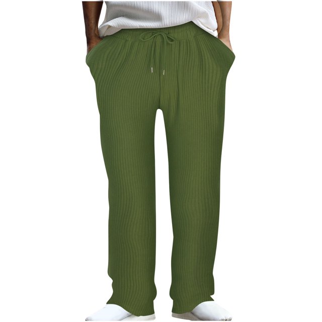 Mefallenssiah Full Length Pants Clearance Men'S Solid Color Sport Loose Pleated Small Legs Lace-Up Solid Color Full Length Pants