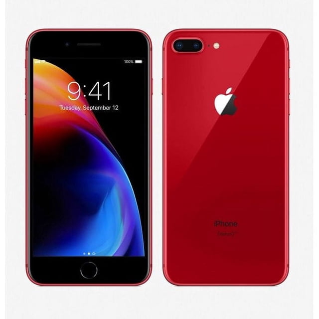 Restored Apple iPhone 8 Plus 256GB Fully Unlocked Phone Red - (No Fingerprint) (Refurbished)