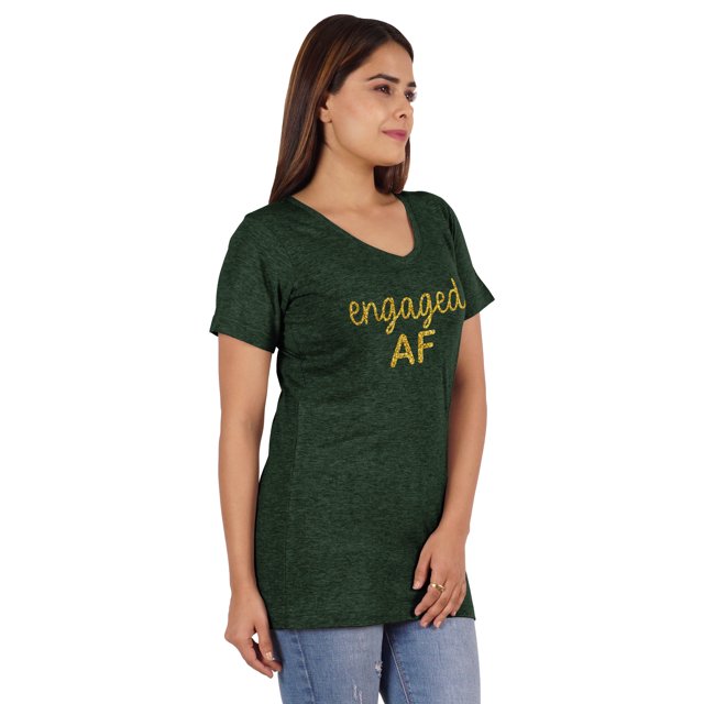 Inkdotpot T-Shirt Engagée AF Mariée T-Shirts Enterrement de Vie de Jeune Fille T-Shirt de Mariée T-Shirt de Mariage