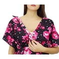 thumbnail image 4 of Bimba Kaftan Front Buttons Maternity Night Wear Printed Hospital Delivery Gown, 4 of 8