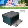 thumbnail image 4 of Outdoor Folding Storage Box, Plastic Collapsible Storage Bin Thickened Minimalist Style Large Capacity  for Picnic for Outdoor Green Large, 4 of 7