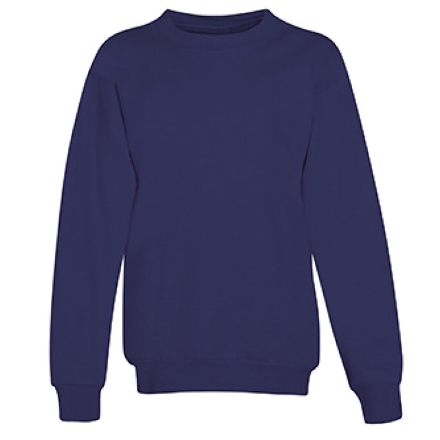 Hanes ComfortBlend EcoSmart Boy`s Crewneck Sweatshirt, M, Navy