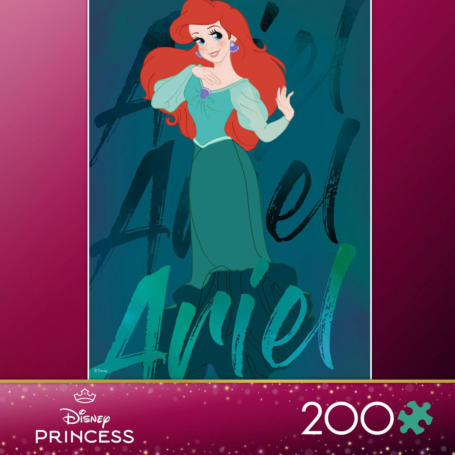 Ceaco Disney Princess Ariel 200-Piece Interlocking Jigsaw Puzzle for Children Ages 8+