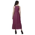 thumbnail image 4 of Moomaya Robe Imprimée Femme Fête Mariage Tenue de Fête Col Licou Robe Maxi en Rayonne, 4 of 4