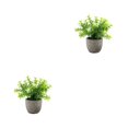 thumbnail image 3 of Decodeary Green Eco-friendly Artificial Money Tree In Pot Long-lasting Durability Realistic Appearance white babysbreath 2Set, 3 of 6