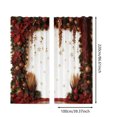 thumbnail image 3 of Hearth & Gear Mas Rideaux Imprimés des Fêtes Saison des Fêtes Imprimés Fêtes Déco de Fête 2 Pcs 2D Plats Imprimés Rouges Rideaux Imprimé de Noël avec Flocons de Neige (Pêche Peau Velours 39.5*87 Po) Projet 62 Rideaux, 3 of 7