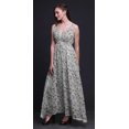 thumbnail image 4 of Bimba Robe Longue à Imprimé Floral pour Femme, Bretelles Spaghetti, Col en V, Maxi, Tenue de Plage - Très Petit, 4 of 4