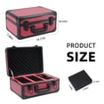 thumbnail image 3 of UHZBTEC Boîte de Rangement pour Cartes Graduées; Sport Durable, Étui de Rangement pour Cartes PSA - Boîte de Rangement pour Cartes à Échanger - Étui en Dalle PSA pour Top Loaders (Rouge, 14.17x11.2x7 i, 3 of 6